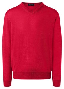 Maerz V-Neck Merino Superwash Pullover Flash Red