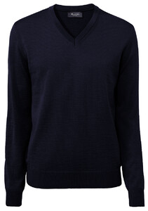 Maerz V-Neck Merino Superwash Pullover Navy
