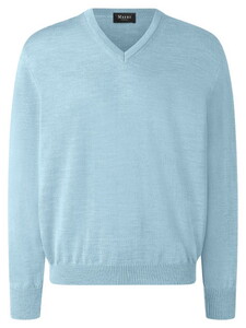 Maerz V-Neck Merino Superwash Pullover Ocean Aqua