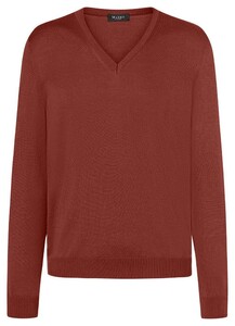 Maerz V-Neck Merino Superwash Pullover Red Planet