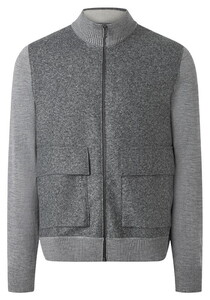Maerz Warm Cardigan Merino Extrafine Two-Way Zip Shark Skin