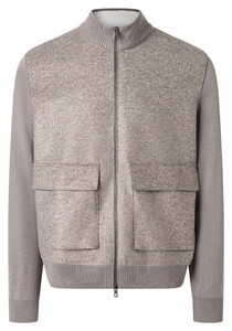 Maerz Warm Cardigan Merino Extrafine Two-Way Zip Vest Cedar Wood