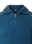 Maerz Wool Troyer Zip Two-Tone Stripe Knit Trui Dusk Blue