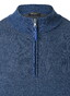 Maerz Zip Collar Duo Color Knit Trui Nimes Blue