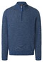 Maerz Zip Collar Duo Color Knit Trui Nimes Blue