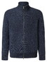 Maerz Zip Collar Texture Knit Merino Extrafine Cardigan Navy