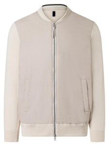 Maerz Zip Jacket Rich Cotton Knit Cardigan Light Almond