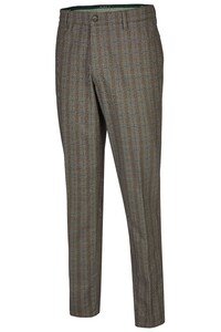 MENS Fashion Check Broek Bruin