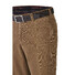 MENS Flat-Front Madrid Katoen Broek Donker Khaki