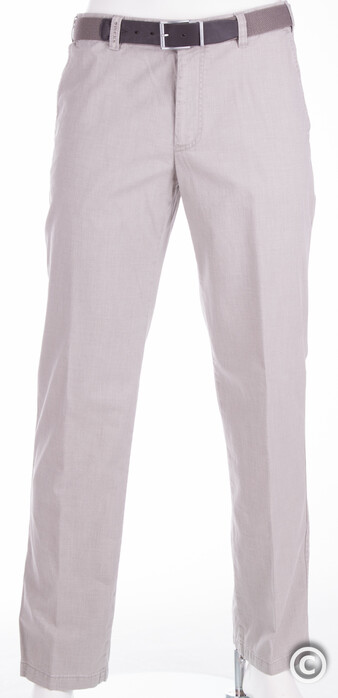 MENS Flat Front Structure Madrid Broek Beige