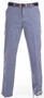 MENS Flat Front Structure Madrid Broek Midden Blauw