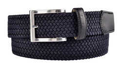 MENS Gevlochten Stretch Riem Belt Navy