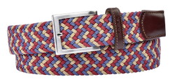 MENS Gevlochten Stretch Riem Multicolor