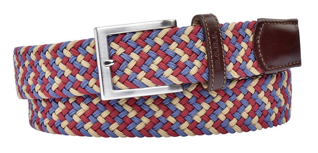 MENS Gevlochten Stretch Riem Multicolor
