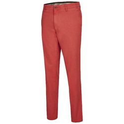 MENS Madison Linnen Structuur Broek Rood
