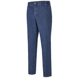 MENS Madison Modern-Fit Xtend Flat-Front Jeans Denim Blue