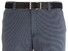 MENS Madrid Comfort-Fit Structured Flat-Front Broek Blauw