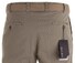 MENS Madrid Comfort-Fit Structured Flat-Front Broek Zand