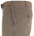 MENS Madrid Comfort-Fit Structured Flat-Front Broek Zand