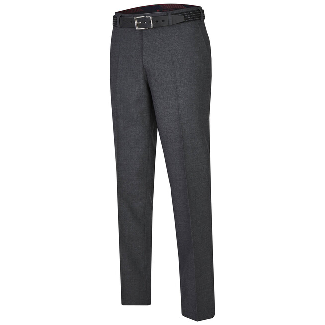 MENS Madrid Dikke Wollen Pantalon Broek Midden Grijs