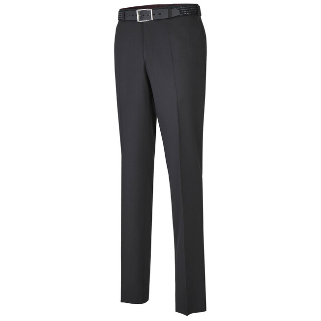 MENS Madrid Dun Wol Broek Zwart