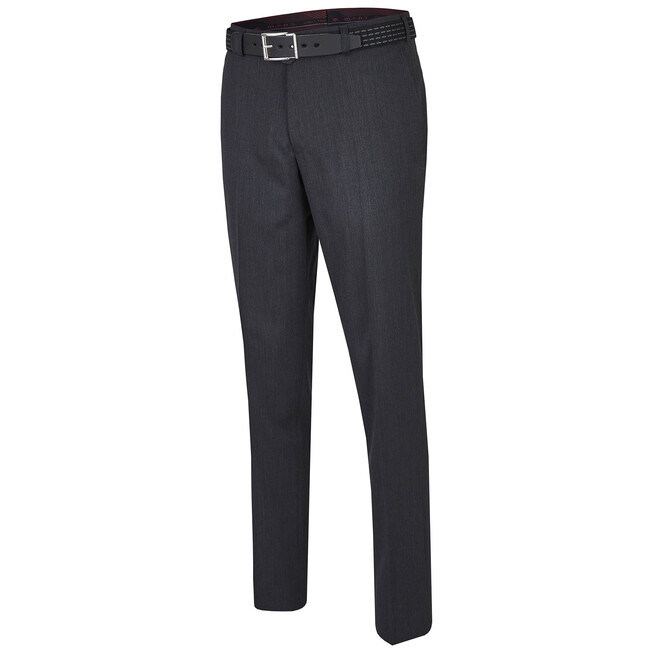 MENS Madrid Dunne Wollen Pantalon Broek Antraciet