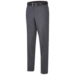 MENS Madrid Dunne Wollen Pantalon Broek Midden Grijs