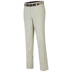 MENS Madrid Flat-Front Katoen Fijn Broek Khaki