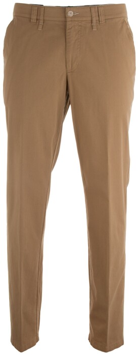 MENS Meran Modern-Fit Contrasted Flat-Front Broek Zand