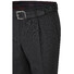 MENS Paris Bandplooi Omslag Wol Broek Zwart