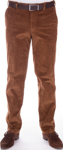 MENS Stretch Corduroy Madrid Corduroy Broek Midden Bruin