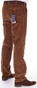 MENS Stretch Corduroy Madrid Corduroy Broek Midden Bruin