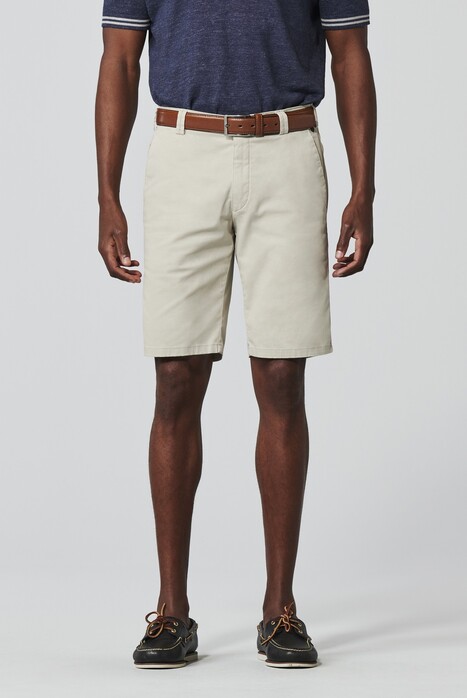 Meyer B-Palma Modern Cotton Twill Gabardine Stretch Bermuda Beige