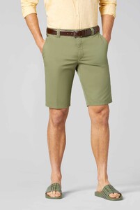 Meyer B-Palma Modern Cotton Twill Gabardine Stretch Bermuda Olive
