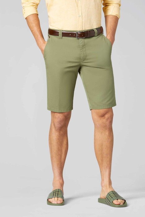 Meyer B-Palma Modern Cotton Twill Gabardine Stretch Bermuda Olive