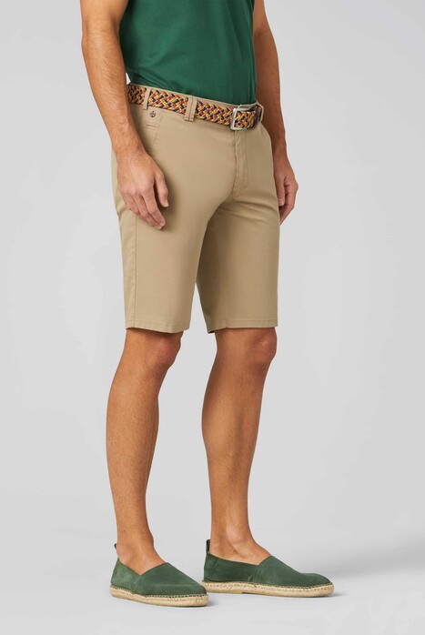 Meyer B-Palma Modern Cotton Twill Gabardine Stretch Bermuda Taupe
