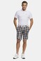 Meyer B-St. Andrews Check Organic Cotton Bermuda Marine