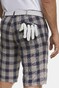 Meyer B-St. Andrews Check Organic Cotton Bermuda Marine