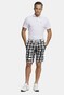 Meyer B-St. Andrews Check Organic Cotton Bermuda Zwart