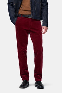 Meyer Bonn Active Corduroy Organic Cotton 2-Way Stretch Corduroy Broek Rood