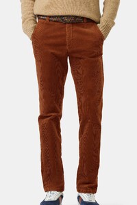 Meyer Bonn Active Corduroy Organic Cotton 2-Way Stretch Corduroy Trouser Rust