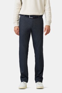Meyer Bonn Active Jersey Look Flat-Front Chino Pants Dark Evening Blue