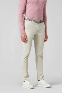 Meyer Bonn Constant Color Cotton Flat-Front Broek Beige