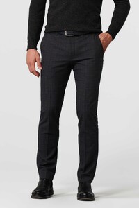 Meyer Bonn Fine Glen Check Broek Antraciet