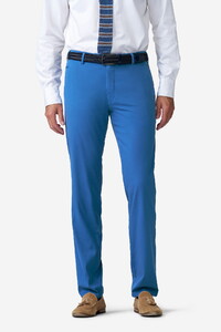 Meyer Bonn Luxury Cotton Silk 2-Way Stretch Pants Royal Blue