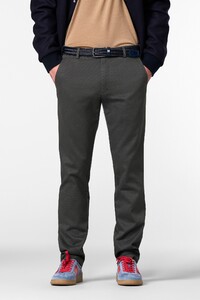 Meyer Bonn Micro Texture Pattern Fantasy Comfort 2-Way Stretch Pants Dark Gray
