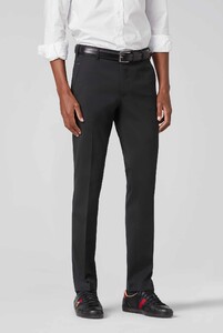 Meyer Bonn Modern Fine Gabardine Bistretch Wool Blend Broek Zwart