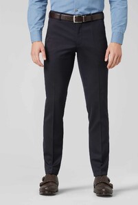 Meyer Bonn Modern Gabardine Wool Broek Navy