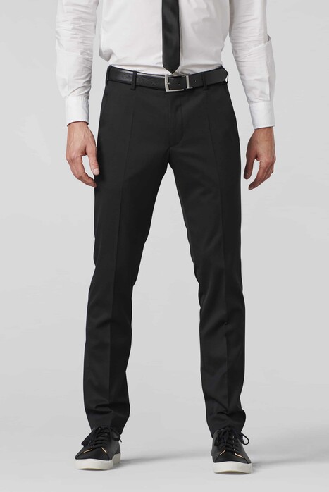 Meyer Bonn Modern Gabardine Wool Broek Zwart