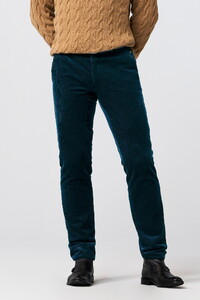 Meyer Bonn Superstretch Premium Corduroy Corduroy Broek Donker Blauw